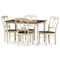 Baxton Studio Napoleon Buttermilk and "Cherry" Brown Finishing Wood 5-PC Dining Set 126-6943-6944 - alternate 1